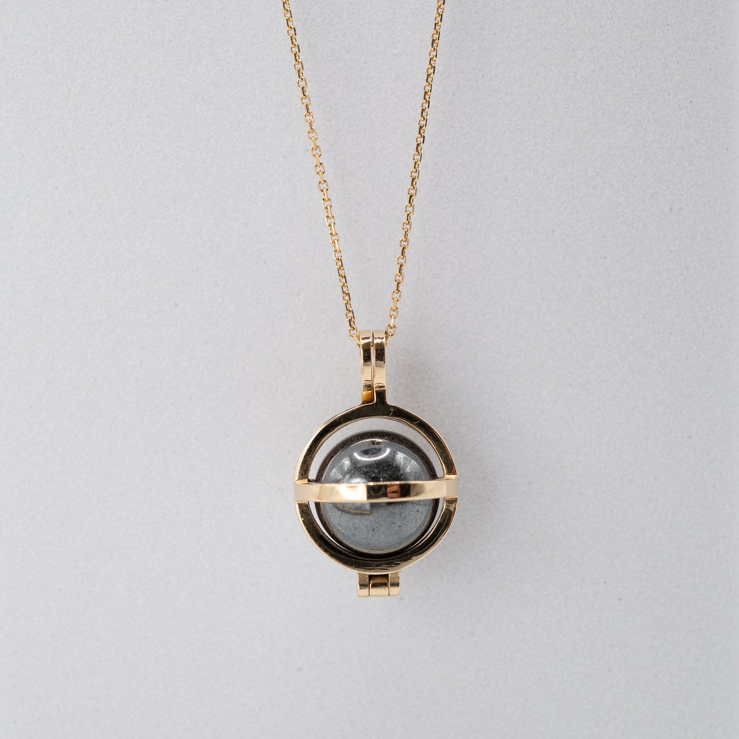 18k Gold Pyrite Keeper Pendant Necklace