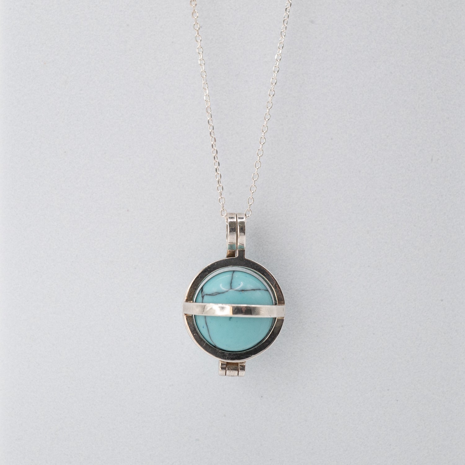 Sterling Silver Turquoise Keeper Pendant Necklace