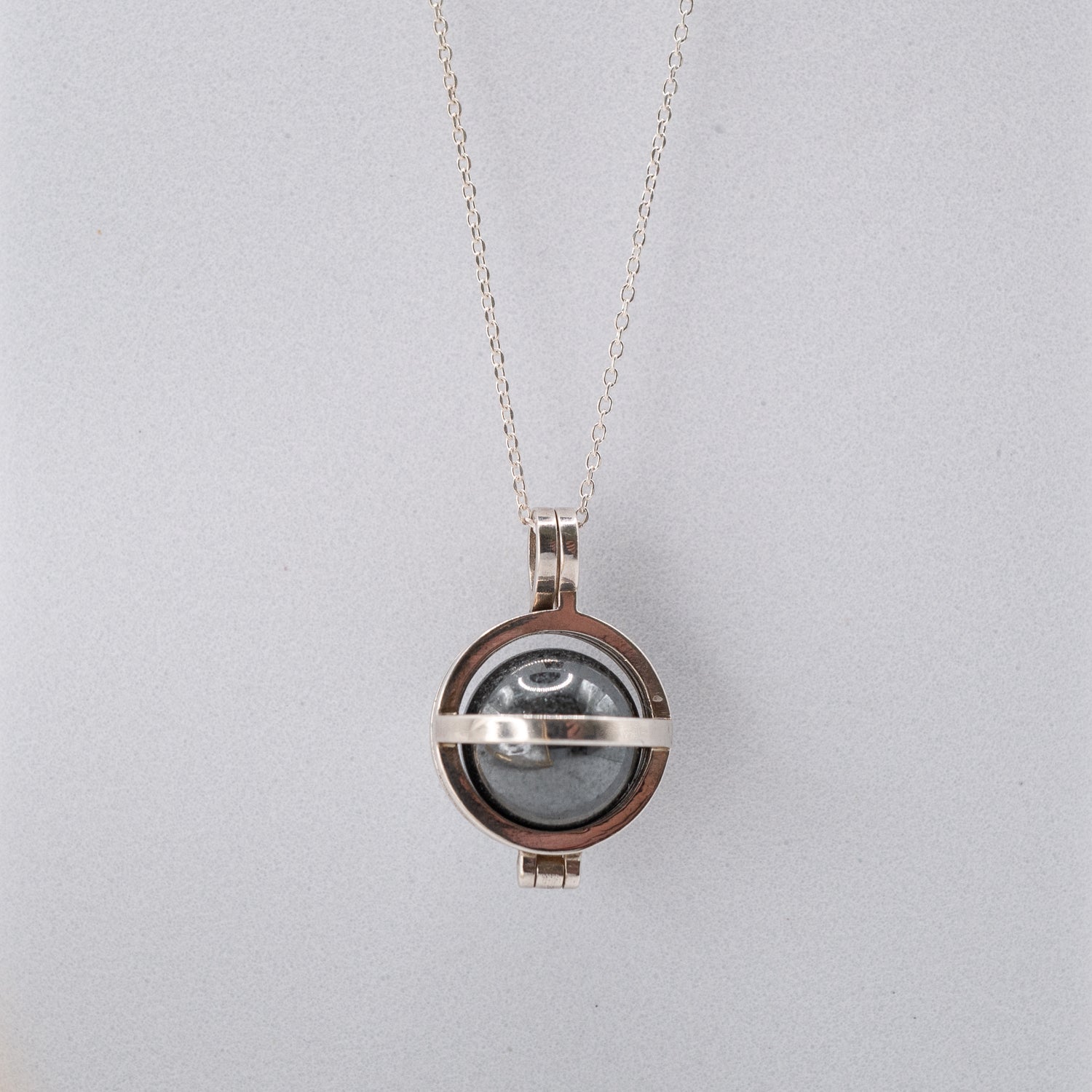 Sterling Silver Pyrite Keeper Pendant Necklace