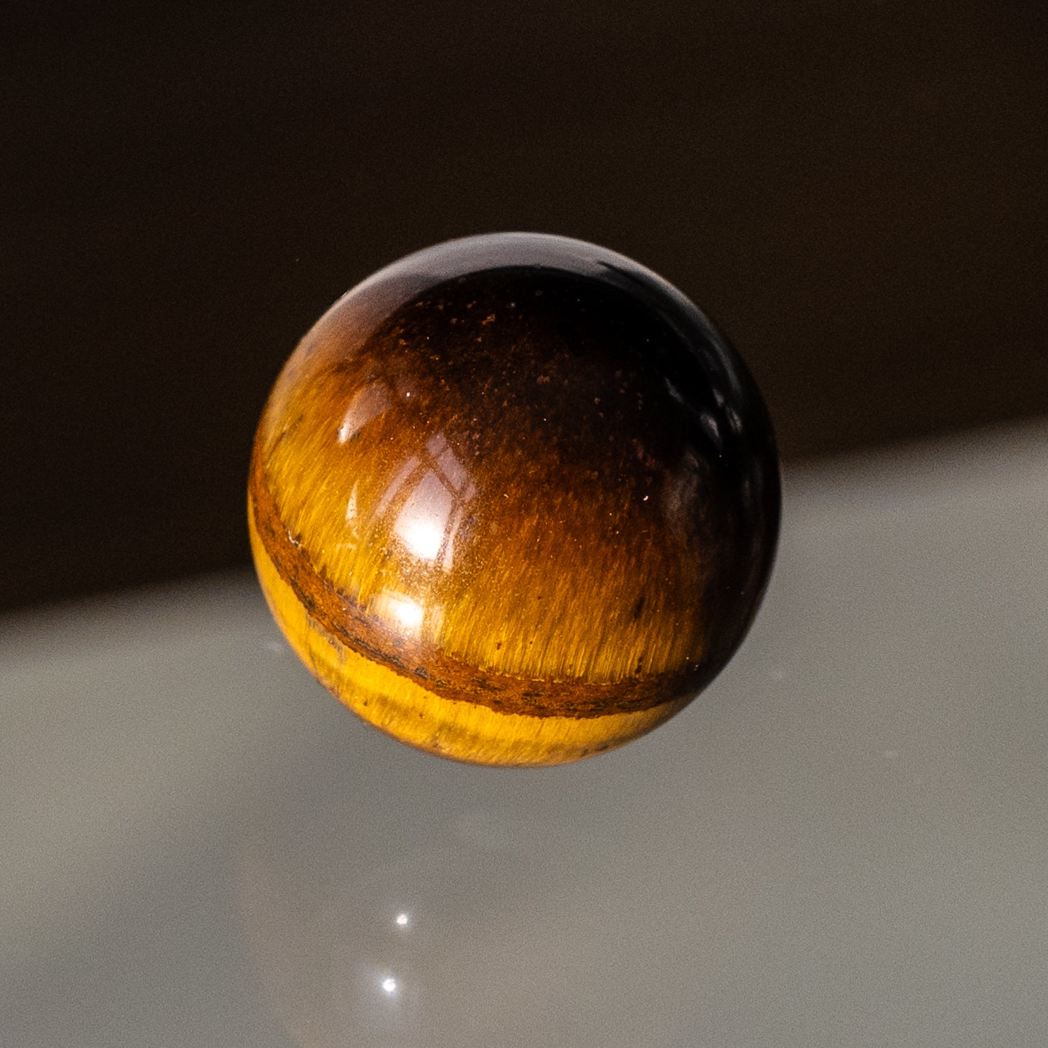 Sterling Silver Tigers Eye Keeper Pendant Necklace
